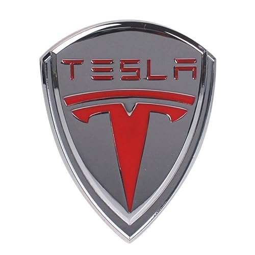 Autoemblem, für Tesla-Autoabzeichen Emblem Motorhaube Kofferraum Kühlergrillabzeichen Heckemblem wasserdicht,A von XWSBUDE