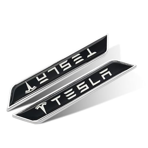 Autoemblem, für Tesla-Autoabzeichen Emblem Motorhaube Kofferraum Kühlergrillabzeichen Heckemblem wasserdicht,A von XWSBUDE
