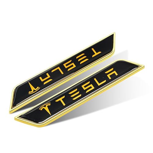 Autoemblem, für Tesla-Autoabzeichen Emblem Motorhaube Kofferraum Kühlergrillabzeichen Heckemblem wasserdicht,B von XWSBUDE