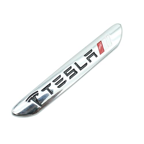 Autoemblem, für Tesla-Autoabzeichen Emblem Motorhaube Kofferraum Kühlergrillabzeichen Heckemblem wasserdicht,B von XWSBUDE
