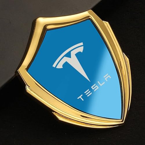Autoemblem, für Tesla-Autoabzeichen Emblem Motorhaube Kofferraum Kühlergrillabzeichen Heckemblem wasserdicht,E von XWSBUDE
