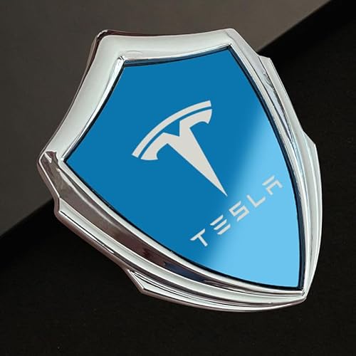 Autoemblem, für Tesla-Autoabzeichen Emblem Motorhaube Kofferraum Kühlergrillabzeichen Heckemblem wasserdicht,F von XWSBUDE