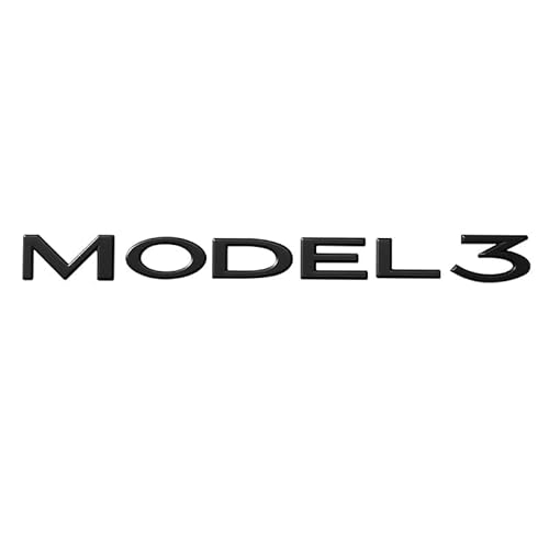 Autoemblem, für Tesla Model 3-Autoabzeichen Emblem Motorhaube Kofferraum Kühlergrillabzeichen Heckemblem wasserdicht,A von XWSBUDE