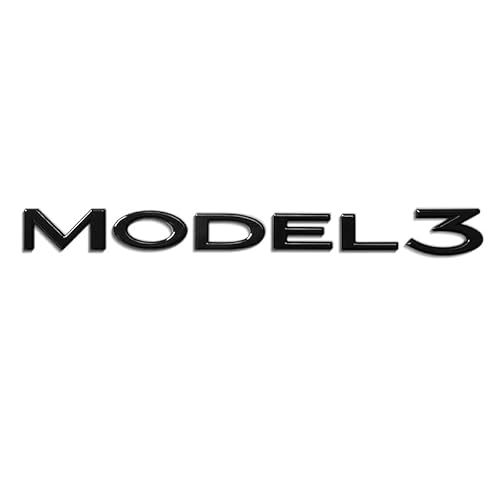 Autoemblem, für Tesla Model 3-Autoabzeichen Emblem Motorhaube Kofferraum Kühlergrillabzeichen Heckemblem wasserdicht,C von XWSBUDE