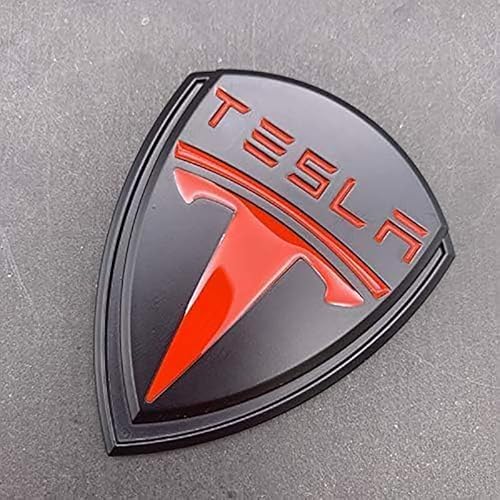 Autoemblem, für Tesla Model 3 Model S X Y-Autoabzeichen Emblem Motorhaube Kofferraum Kühlergrillabzeichen Heckemblem wasserdicht,D von XWSBUDE