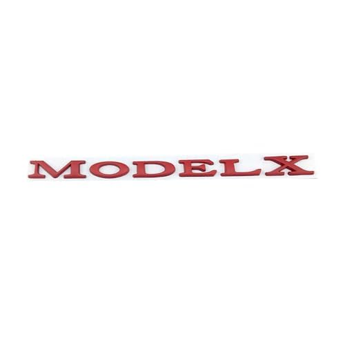 Autoemblem, für Tesla Model X -Autoabzeichen Emblem Motorhaube Kofferraum Kühlergrillabzeichen Heckemblem wasserdicht,B von XWSBUDE