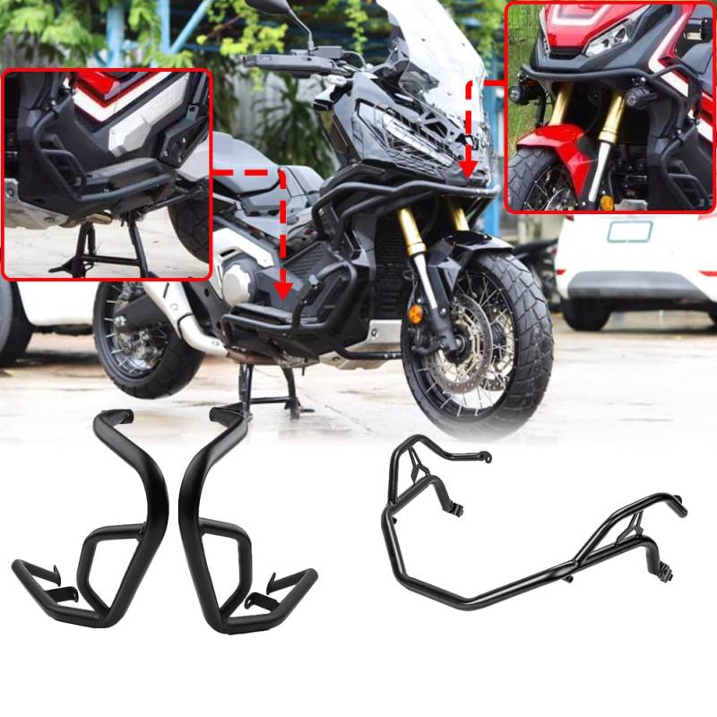 Lorababer Motorrad Upper Lower Highways Bars Sturzbügel Motorschutz Rahmenschutz Sturzseitenschutz Kompatibel mit XADV750 X-ADV750 X-ADV XADV XAD-V 750 2017-2020(obere Sturzleiste) von XX eCommerce