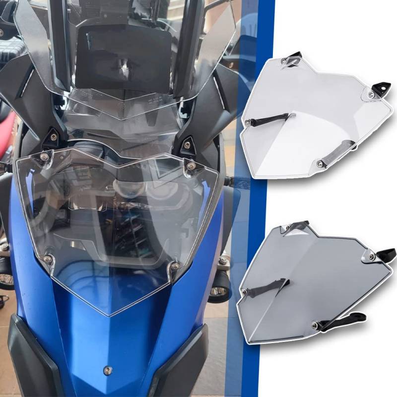 Motorrad Frontscheinwerferschutz Verkleidungsabdeckung Linsenschutz Lampenschutz Kompatibel mit R1200GS Adventure 2013-2019 R1250GS 2018-2023, Transparent von Lorababer