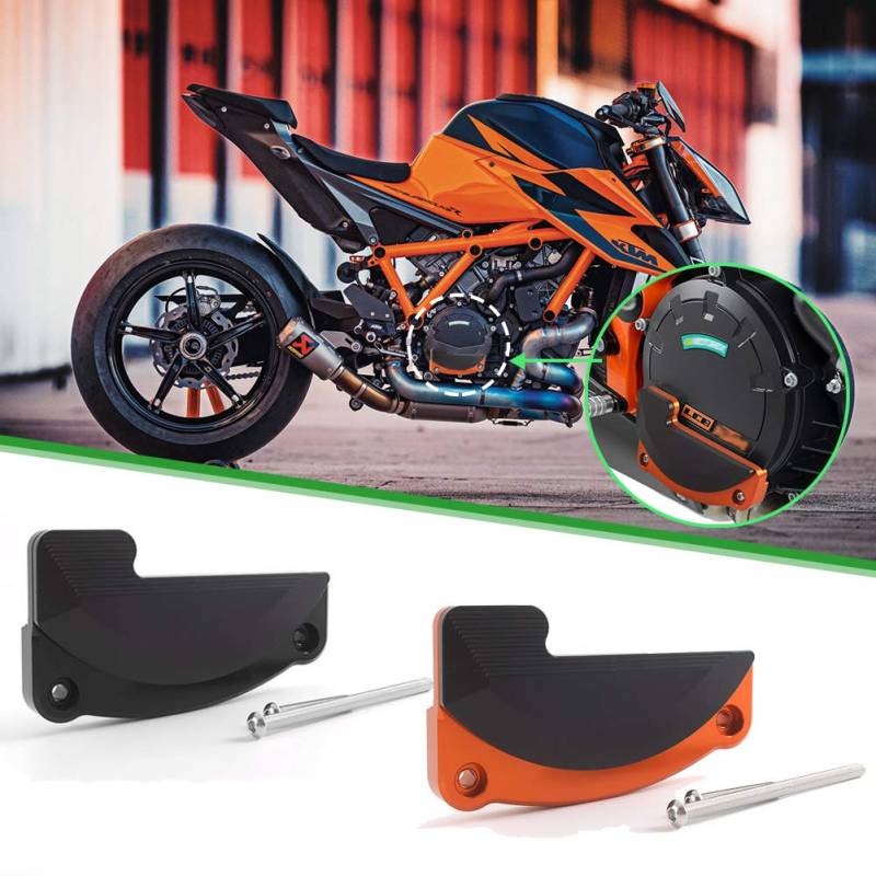 Lorababer Motorrad Recht Motor Stator Abdeckung Schutz Fall Schieberegler Bewachen Beschützer für 1290 Super Duke R GT RC8 (Schwarz) von XX eCommerce