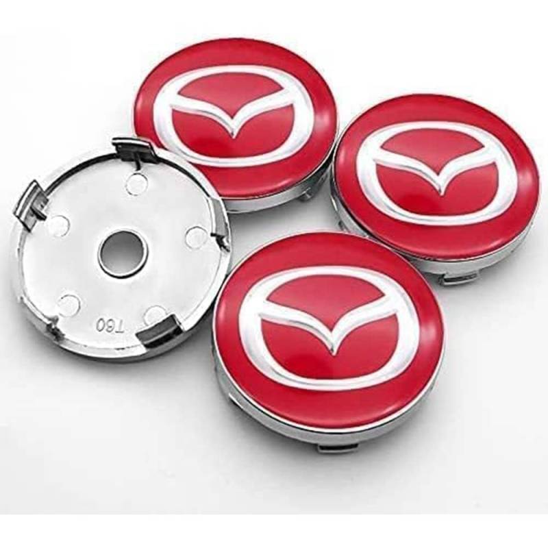4 Stück Nabendeckel für Mazda- 2 3 6 MX-5 MX-30 CX-3 CX-8 CX-9, Radnabendeckel, Nabenkappen, Felgendeckel, Felgenkappen.,A von XXBBNHB