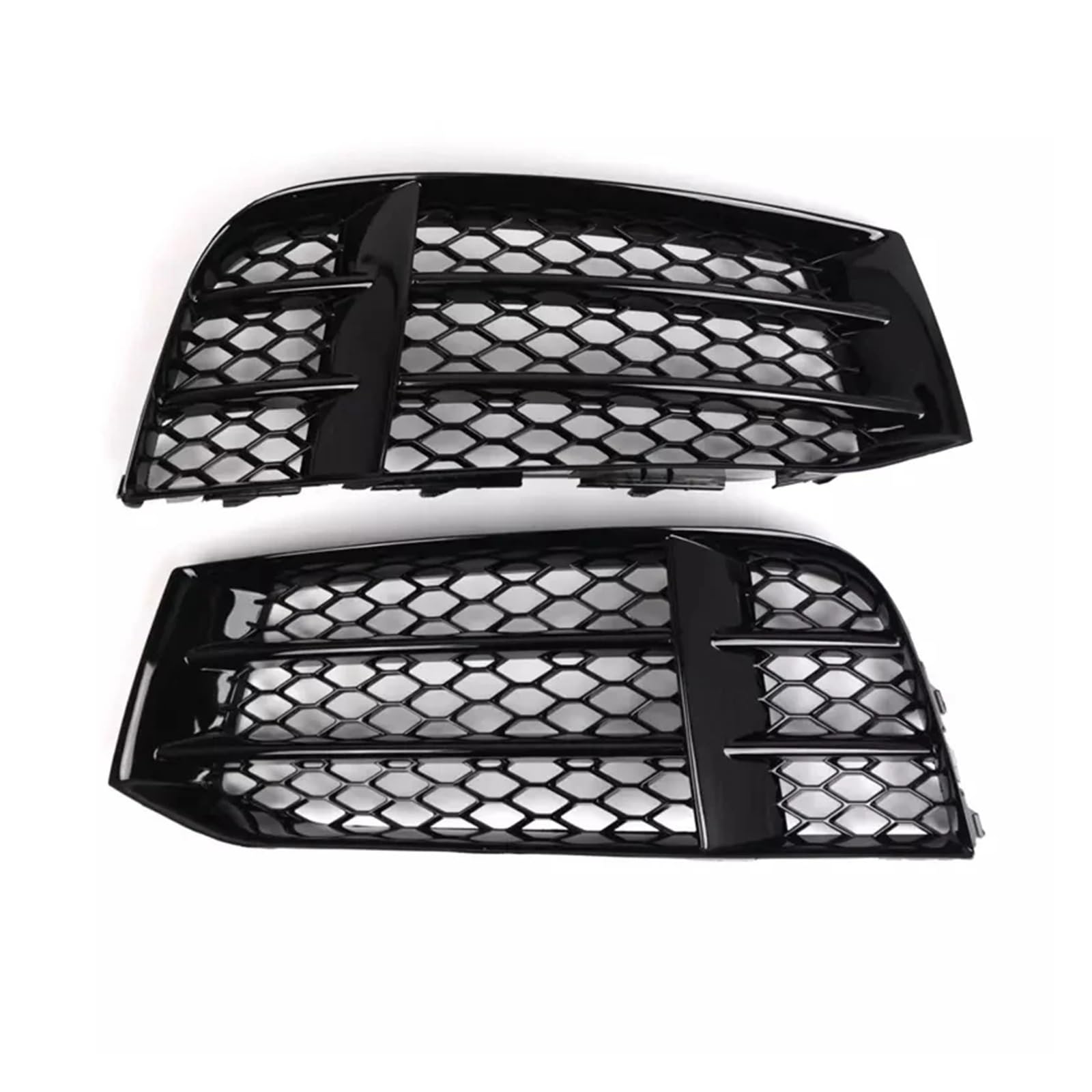 1 Paar schwarz glänzender Frontstoßstangen-Kühlergrill for untere Nebelscheinwerfer, kompatibel mit Audi A5 RS5 2010–2016 8T0807681F, 8T0807682F von XXDRKEGS