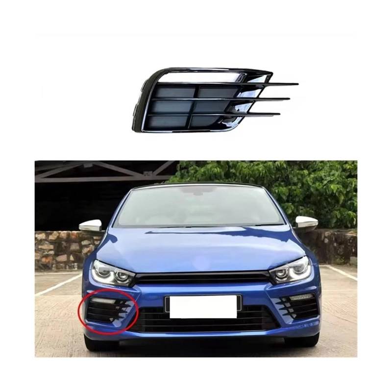 Auto-Frontstoßstange, Nebelscheinwerfer, Lampenabdeckung, Grill, unterer Kühlergrill, kompatibel mit Volkswagen VW Scirocco R 2015 2016 2017 2018, Autozubehör-Tools(Right) von XXDRKEGS