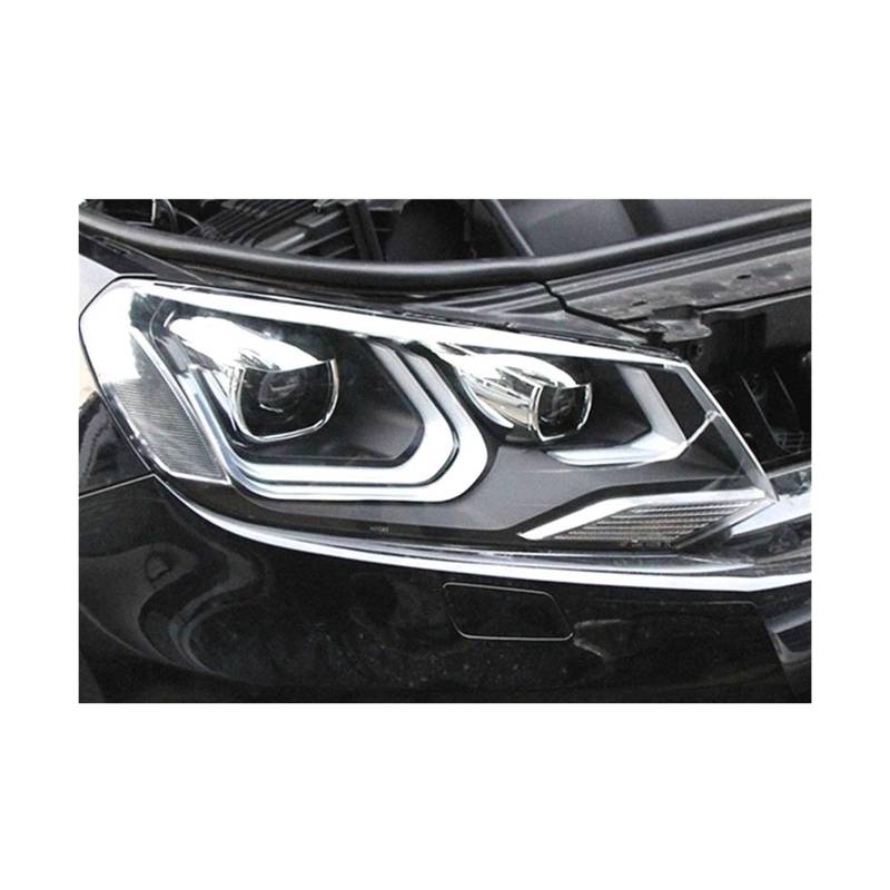 Auto Styling Kompatibel for VW Touareg Scheinwerfer 2011-2013 Touareg DRL Option Kopf Lampe Angel Eye Bi Xenon Strahl auto Zubehör(Xenon) von XXDRKEGS