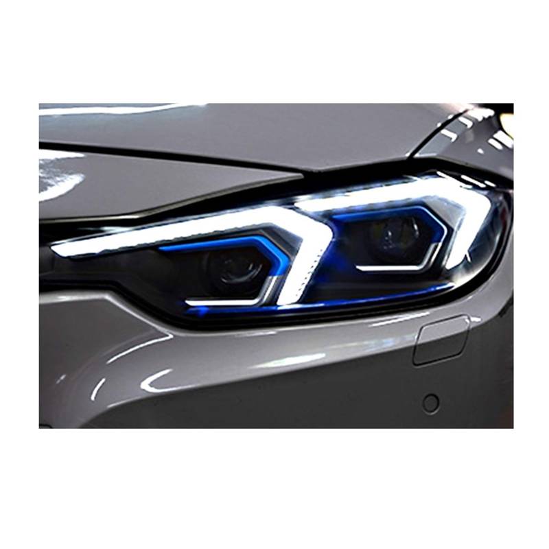 Autoscheinwerfer, kompatibel for BMW 3er-Serie F30 F35 2013–2018, Upgrade auf komplette Rücklicht-Kopflampe, DRL-Kopflampen-Frontlicht-Baugruppe(Original Halogen) von XXDRKEGS