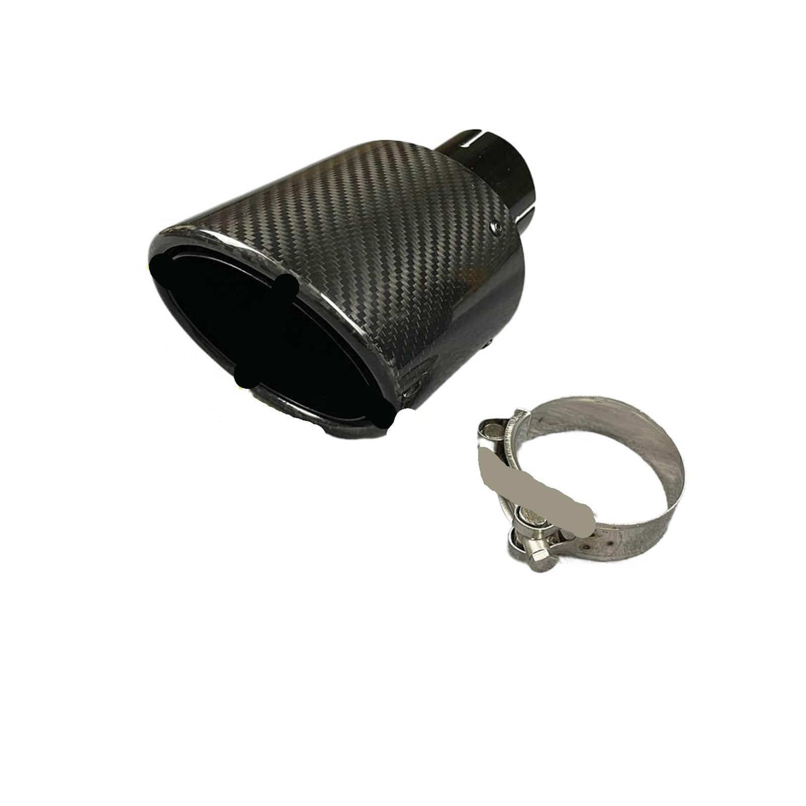 Autozubehör Ovales großes Auspuffendrohr Kompatibel mit Akrapovic Schalldämpferendrohr Schwarz glänzend glänzende Carbonfaser-Endrohre Halsgröße: OUTLET 105 * 130(IN 48MM OUT SIZE A) von XXDRKEGS