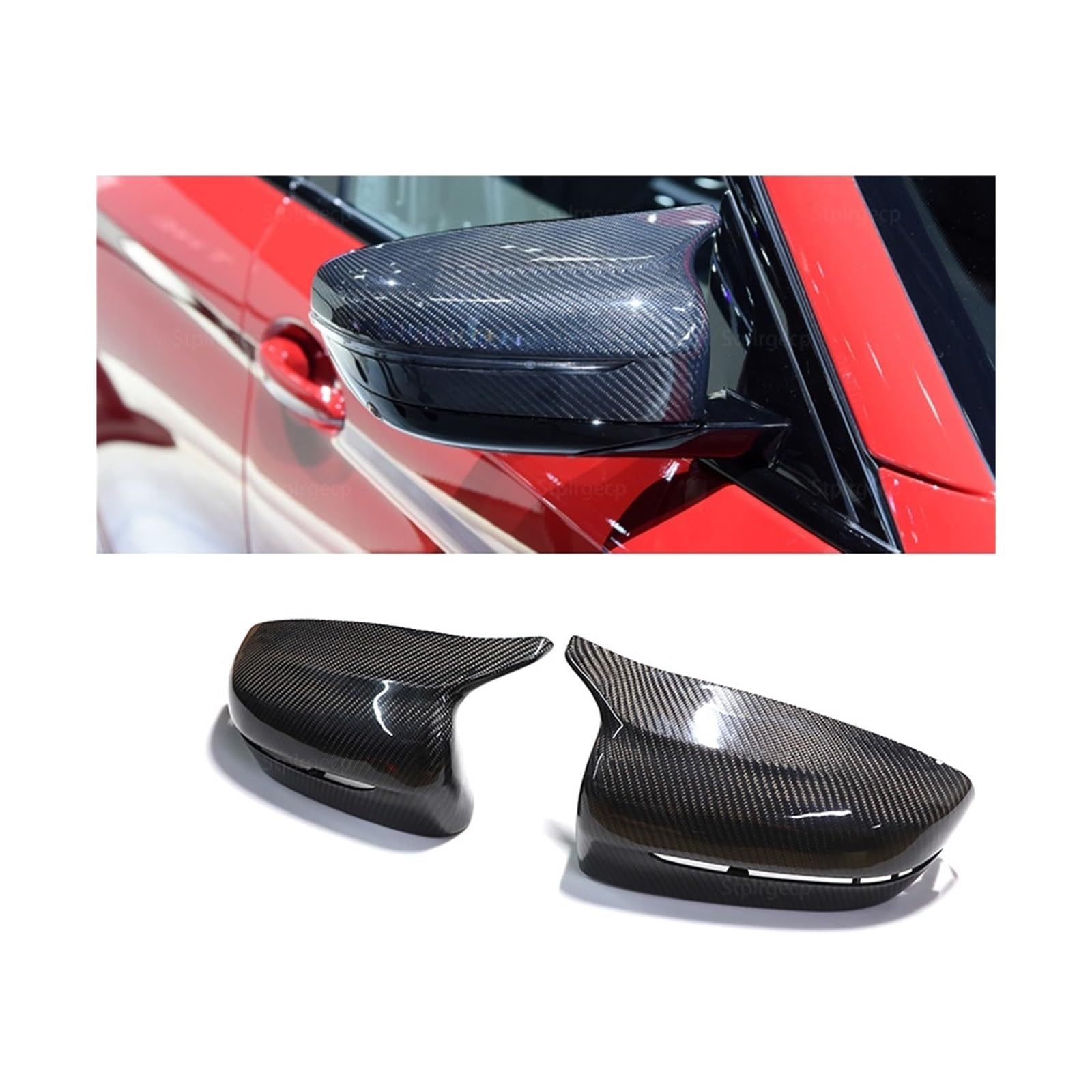 Ersatz-Rückspiegelkappe aus Kohlefaser, kompatibel mit BMW 4 5 7 8 Serie G22 G30 G11 525i 530i 740i 745i 840i 750i 420i 430i(1 pair Carbon fiber) von XXDRKEGS