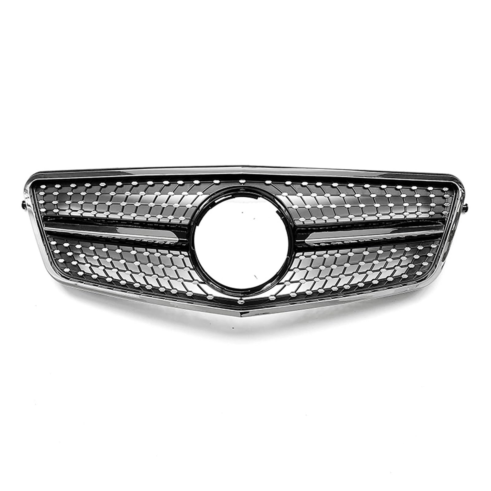 Frontgrill Racing Grill kompatibel for Benz E-Klasse W212 2010–2013 E250 E300 E350 E500 E550, silber/schwarz, obere Stoßstangenhaube(Black) von XXDRKEGS