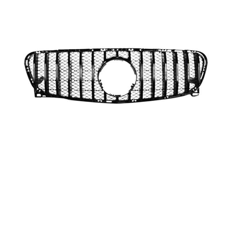 Frontgrill Racing Stoßstangengrill kompatibel for Benz GLA X156 2014–2019, Sportmodifikation, mittlere Haube, Netzdekoration, Ersatz(2014-2016 Balckk) von XXDRKEGS