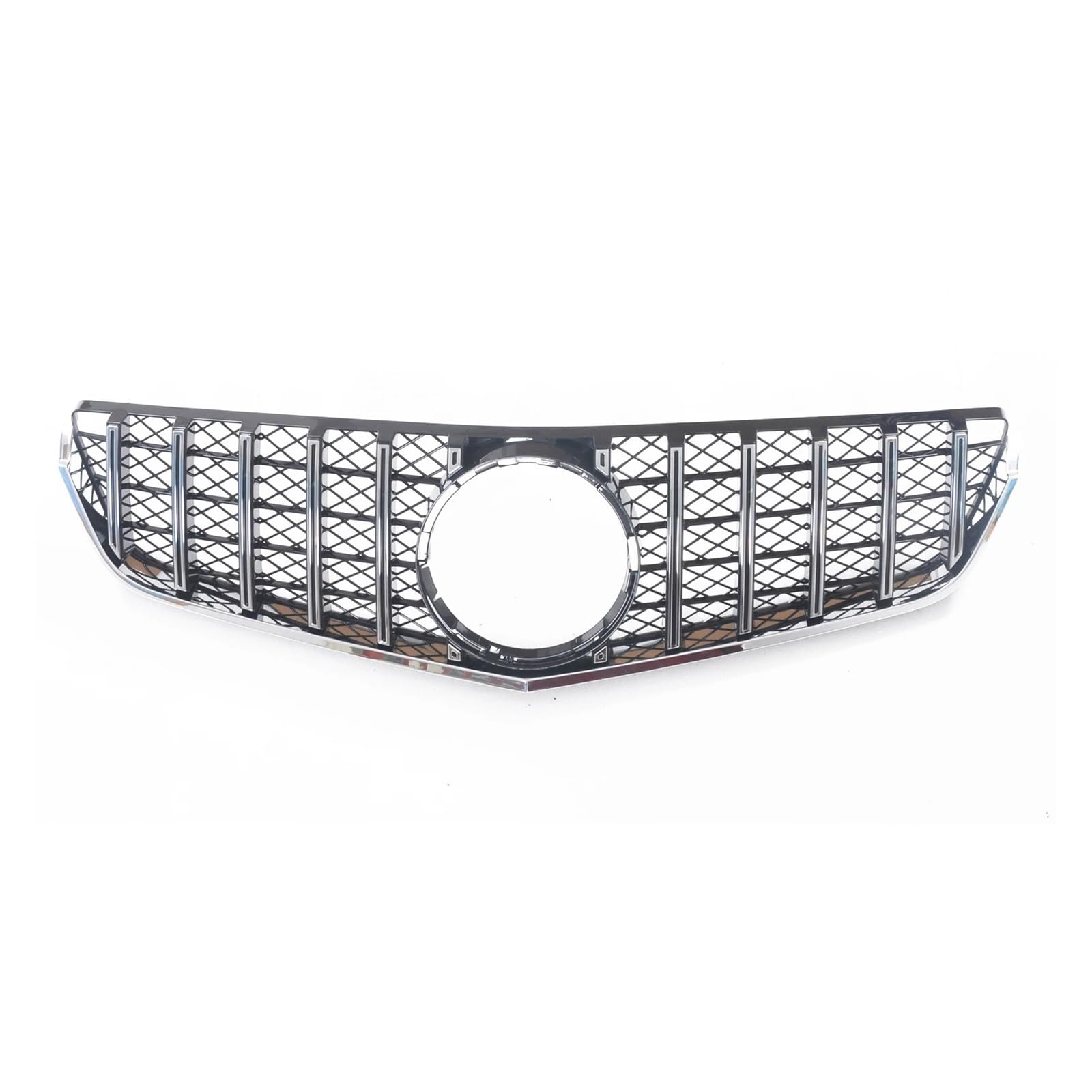 Frontgrill kompatibel mit Benz E-Klasse W207 C207 Coupe 2-Türer 2009–2013 E250 E300 E350 E500 E550 kompatibel mit GT, obere Stoßstangenhaube, Netz(Silver) von XXDRKEGS