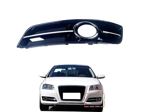 Kompatibel for Audi A3 2010 2011 2012 2013 Auto Frontstoßstange Nebelscheinwerfer Abdeckung Nebelscheinwerfer Rahmen Kühlergrill Autozubehör 8P0807681J 8P0807682J(Only Left) von XXDRKEGS