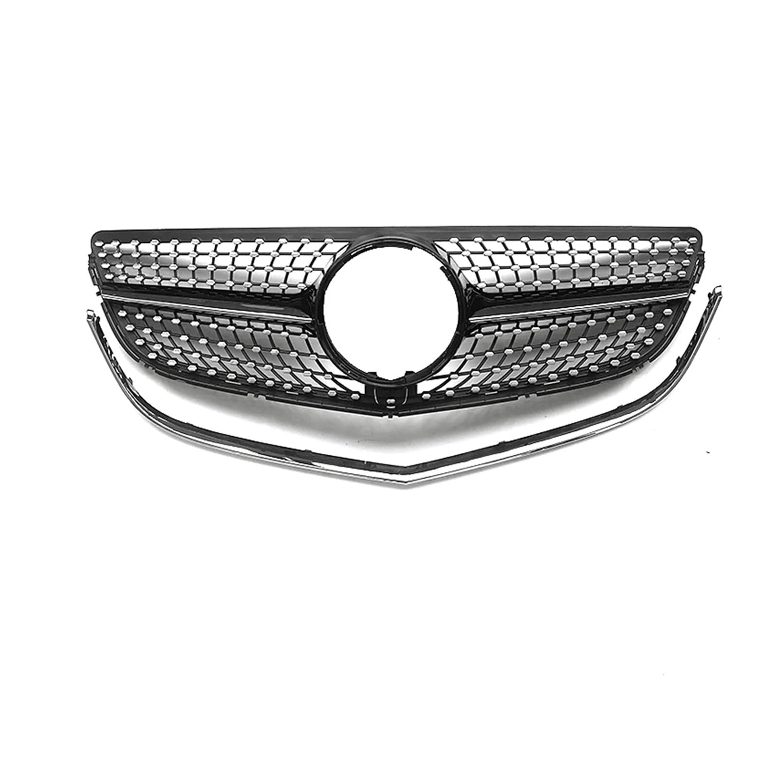 Kompatibel for Benz E-Klasse Coupe W207 C207 A207 2-Türer 2014–2017 E200 E250 E400 E500 Frontgrill Grill Obere Stoßstangenhaube Mesh(Black) von XXDRKEGS