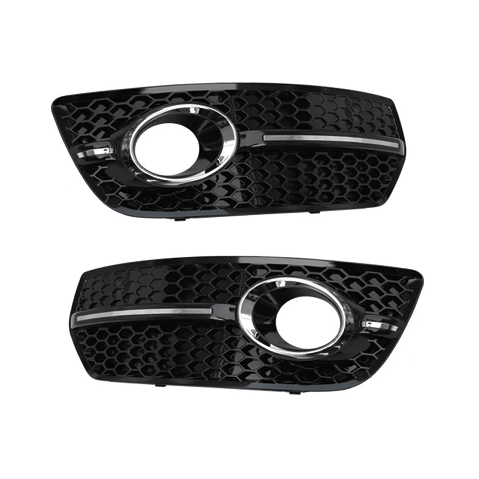 Kompatibel for Q5 2009 2010 2011 Nebel Licht Abdeckung Grill Unteren Stoßfänger Honeycomb Racing Grille Chrom Silber ABS Auto Zubehör(Left and Right) von XXDRKEGS