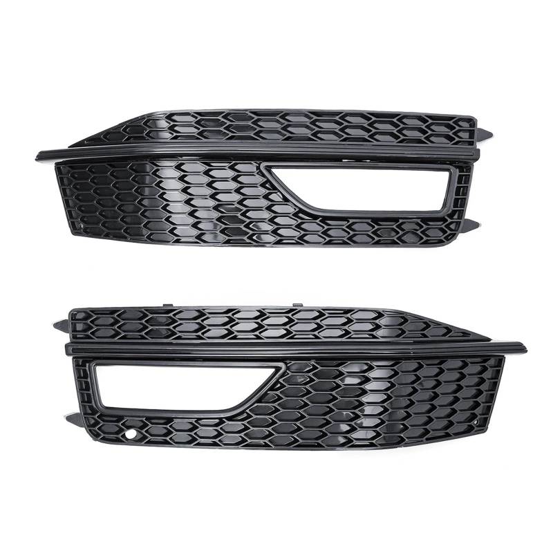 Paar Frontstoßstange unterer Nebelscheinwerfergrill Kompatibel for Audi A4 B8 S-Linie S4 2012-2015 8K0807681P 8K0807682P Nebelscheinwerfergrillabdeckung(Black) von XXDRKEGS