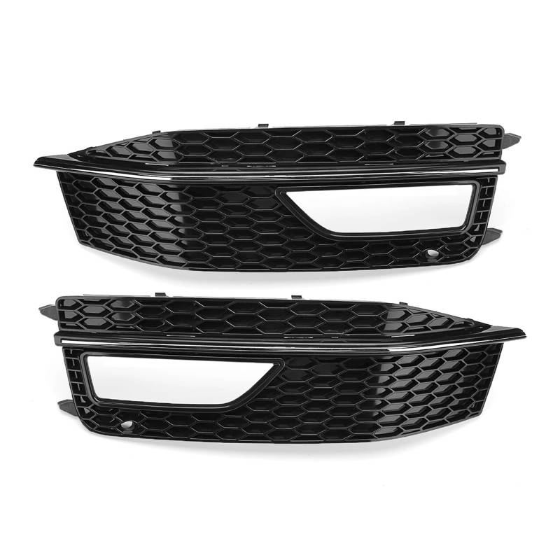 Paar Frontstoßstange unterer Nebelscheinwerfergrill Kompatibel for Audi A4 B8 S-Linie S4 2012-2015 8K0807681P 8K0807682P Nebelscheinwerfergrillabdeckung(Chrome) von XXDRKEGS