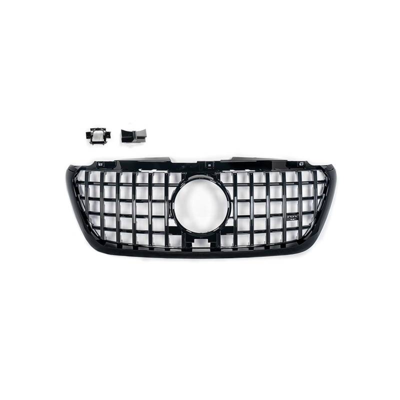 W907 Kühlergrill ACC Elektrisches Modell Grill Frontstoßstange Haubengitter Kompatibel for Mercedes Sprinter 2018+ W907(ACC Elec Black) von XXDRKEGS