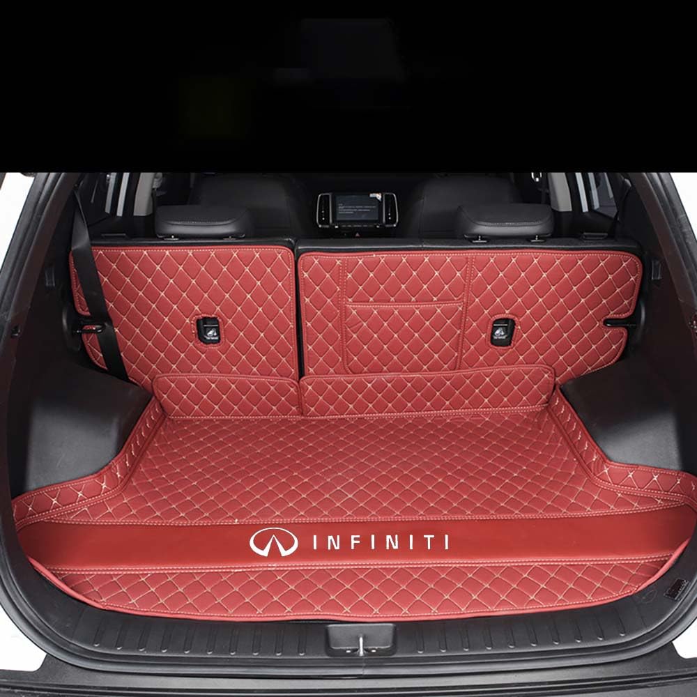 Auto All Inclusive Kofferraummatten, Für Infiniti QX60 2014-, Allwetter Kofferraumwanne Cargo Teppich Kratzfeste KofferraumSchutzmatte,D von XXMMHTFD