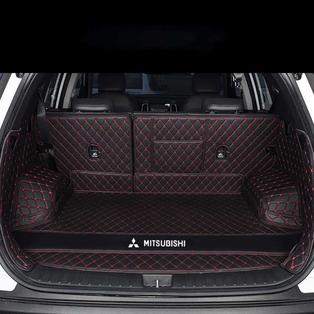 Auto All Inclusive Kofferraummatten, Für Mitsubishi Outlander (5 Seats) 2016-2018 (Low Configuration), Allwetter Kofferraumwanne Cargo Teppich Kratzfeste KofferraumSchutzmatte,K von XXMMHTFD