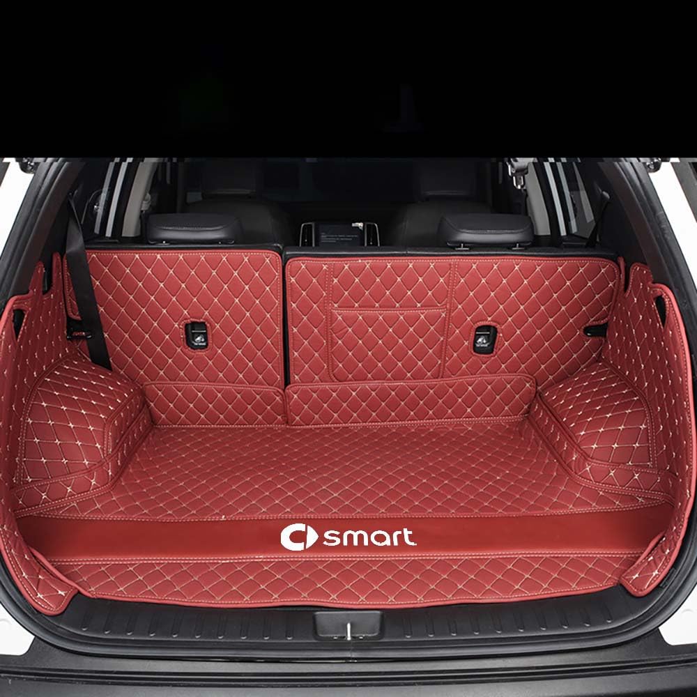 Auto All Inclusive Kofferraummatten, Für Smart forfour 2015-(no Audio, Separate backrest), Allwetter Kofferraumwanne Cargo Teppich Kratzfeste KofferraumSchutzmatte,L von XXMMHTFD