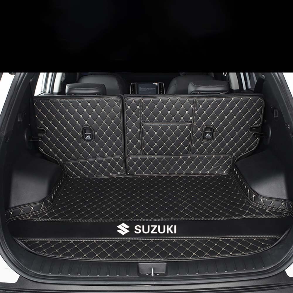 Auto All Inclusive Kofferraummatten, Für Suzuki Swift 2014 (Left and Right Rubber Shells protruding), Allwetter Kofferraumwanne Cargo Teppich Kratzfeste KofferraumSchutzmatte,B von XXMMHTFD