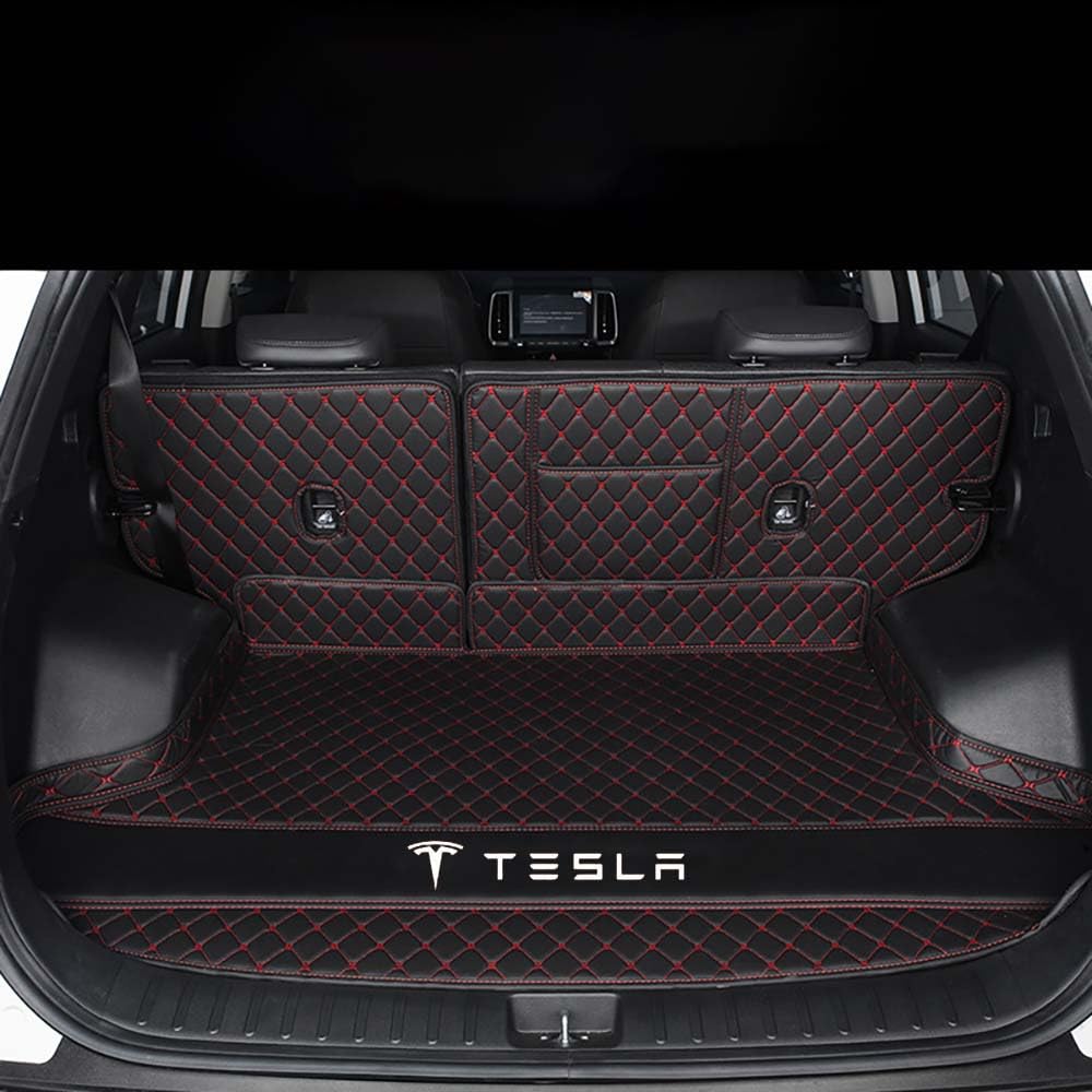 Auto All Inclusive Kofferraummatten, Für Tesla Model Y 2021 (Rear Trunk), Allwetter Kofferraumwanne Cargo Teppich Kratzfeste KofferraumSchutzmatte,A von XXMMHTFD