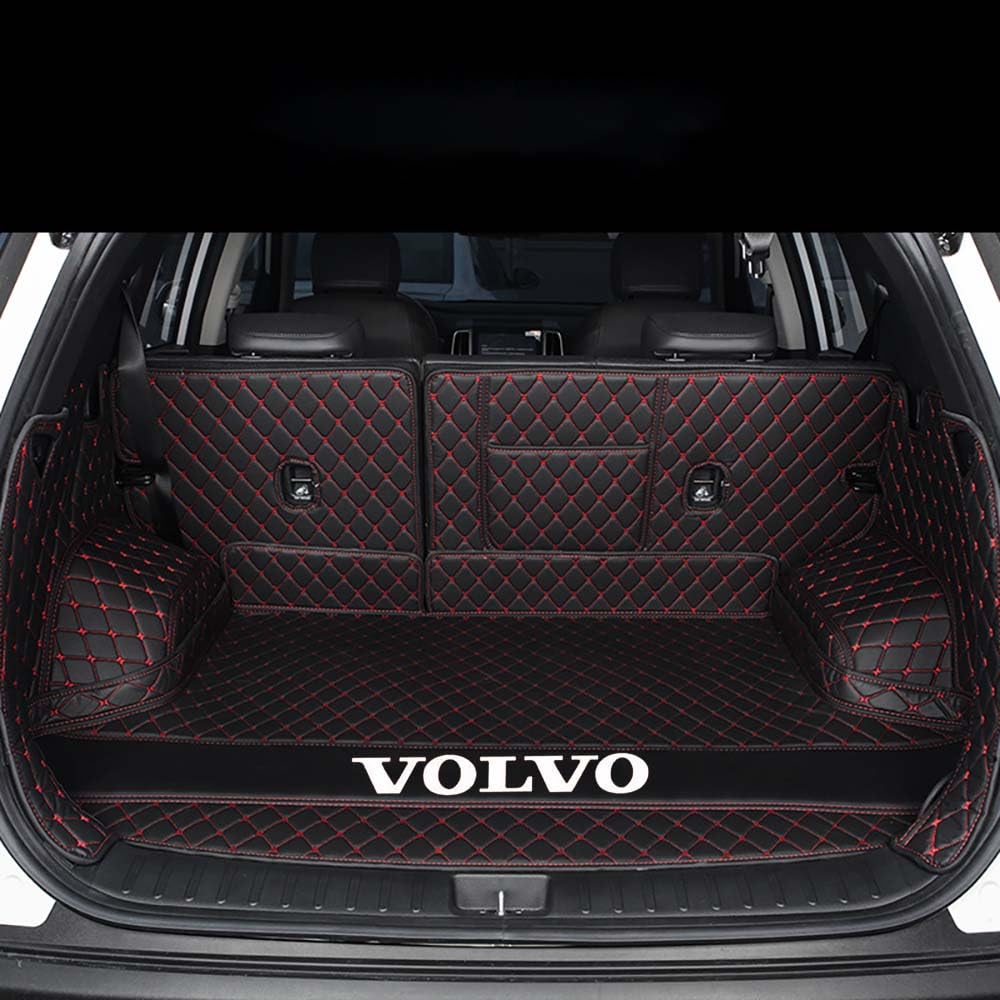 Auto All Inclusive Kofferraummatten, Für Volvo V60 2011-2018, Allwetter Kofferraumwanne Cargo Teppich Kratzfeste KofferraumSchutzmatte,K von XXMMHTFD