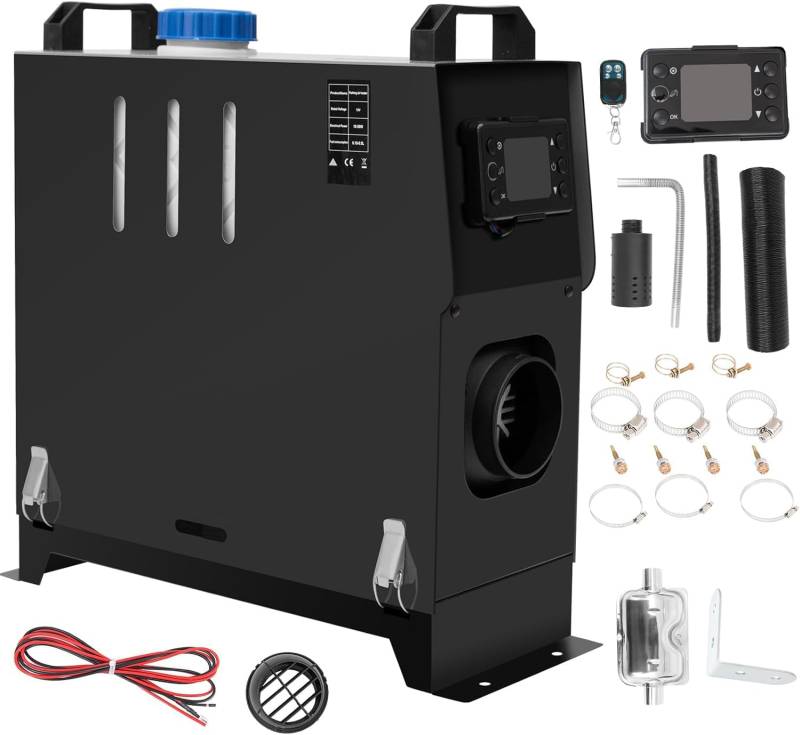 XYJBHB 8 kW Diesel Standheizung, 12 Volt Diesel Luftheizung Kraftstoff Autoheizung mit LCD-Fernanzeige und Schalldämpfer für Wohnmobile, Boote, LKWs (eisenhaltig), Remote Control von XYJBHB