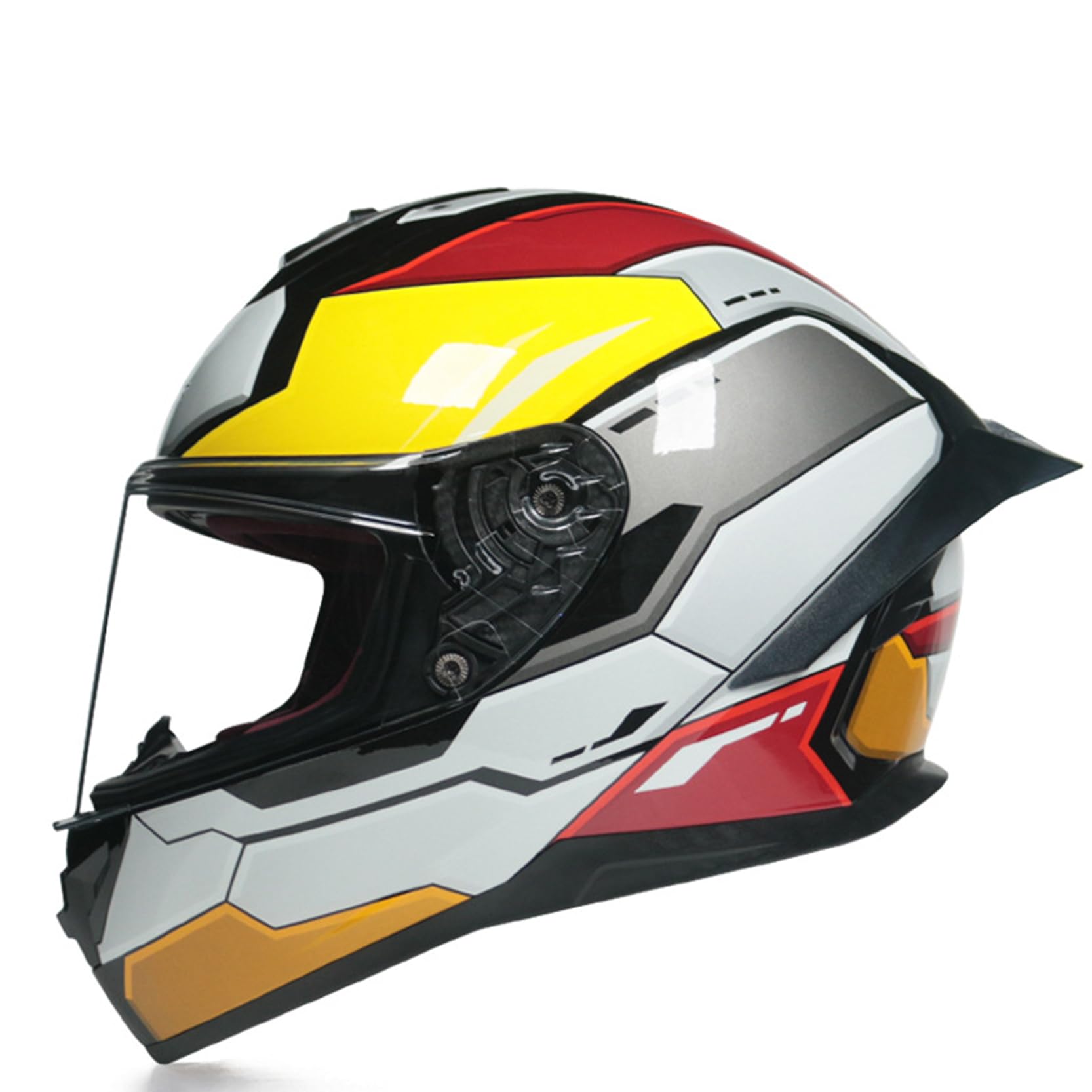 Motorradhelm Integrierter,modularer, aufklappbarer Motorradhelm, ECE/DOT-geprüft,belüftet und atmungsaktiv, Baumwollnetzfutter, längeres Heck,Integralhelm für Männer und Damen,C-XL(58~59cm) von XYLGJYT