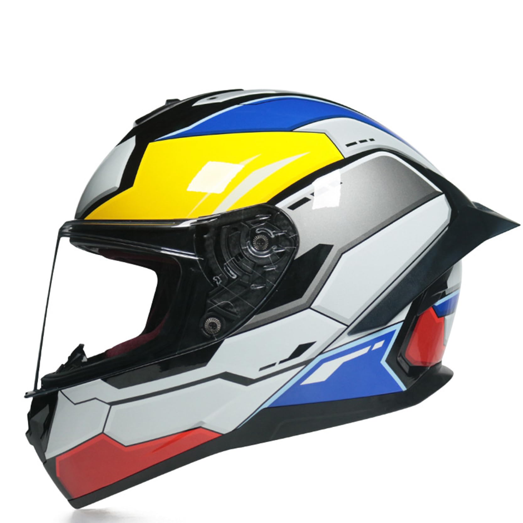 Motorradhelm Integrierter,modularer, aufklappbarer Motorradhelm, ECE/DOT-geprüft,belüftet und atmungsaktiv, Baumwollnetzfutter, längeres Heck,Integralhelm für Männer und Damen,D-XL(58~59cm) von XYLGJYT