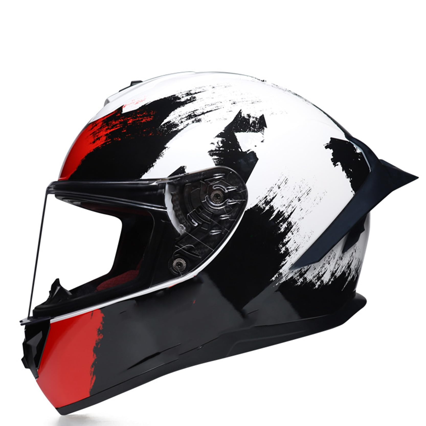 Motorradhelm Integrierter,modularer, aufklappbarer Motorradhelm, ECE/DOT-geprüft,belüftet und atmungsaktiv, Baumwollnetzfutter, längeres Heck,Integralhelm für Männer und Damen,E-L(56~57cm) von XYLGJYT