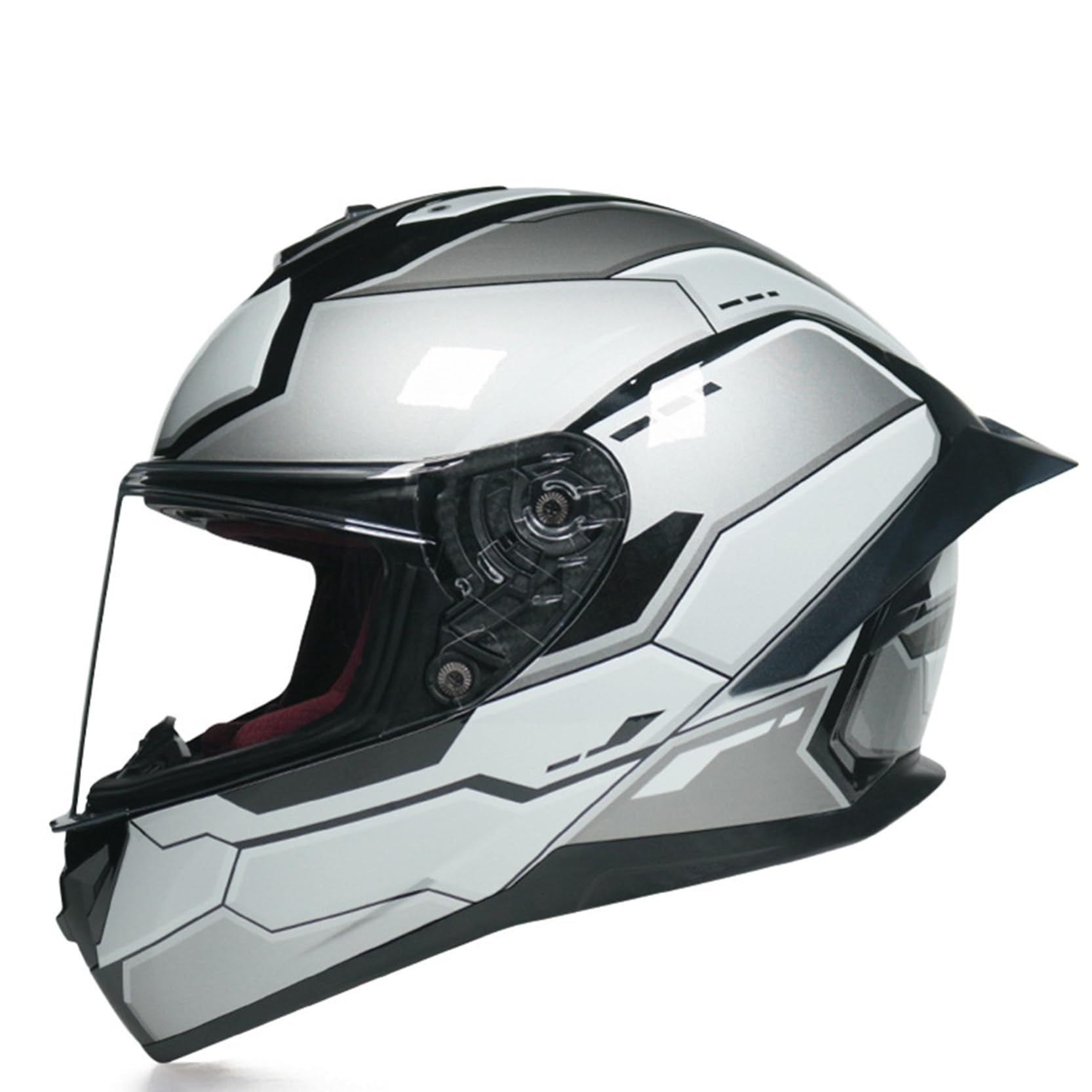 Motorradhelm Integrierter,modularer, aufklappbarer Motorradhelm, ECE/DOT-geprüft,belüftet und atmungsaktiv, Baumwollnetzfutter, längeres Heck,Integralhelm für Männer und Damen,H-L(56~57cm) von XYLGJYT