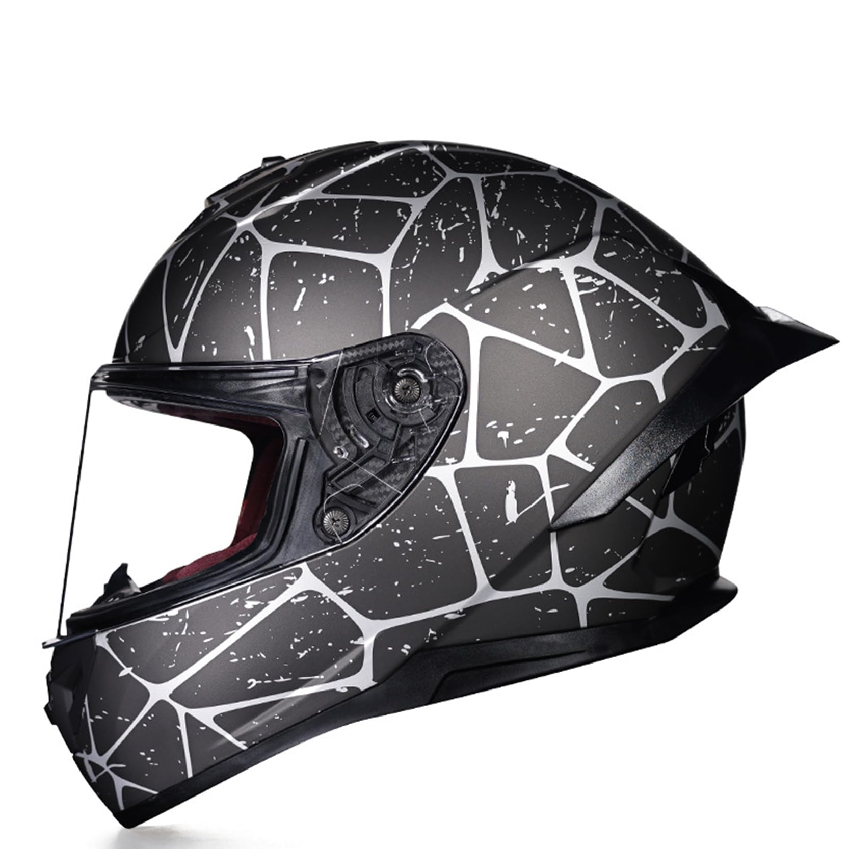 Motorradhelm Integrierter,modularer, aufklappbarer Motorradhelm, ECE/DOT-geprüft,belüftet und atmungsaktiv, Baumwollnetzfutter, längeres Heck,Integralhelm für Männer und Damen,I-L(56~57cm) von XYLGJYT