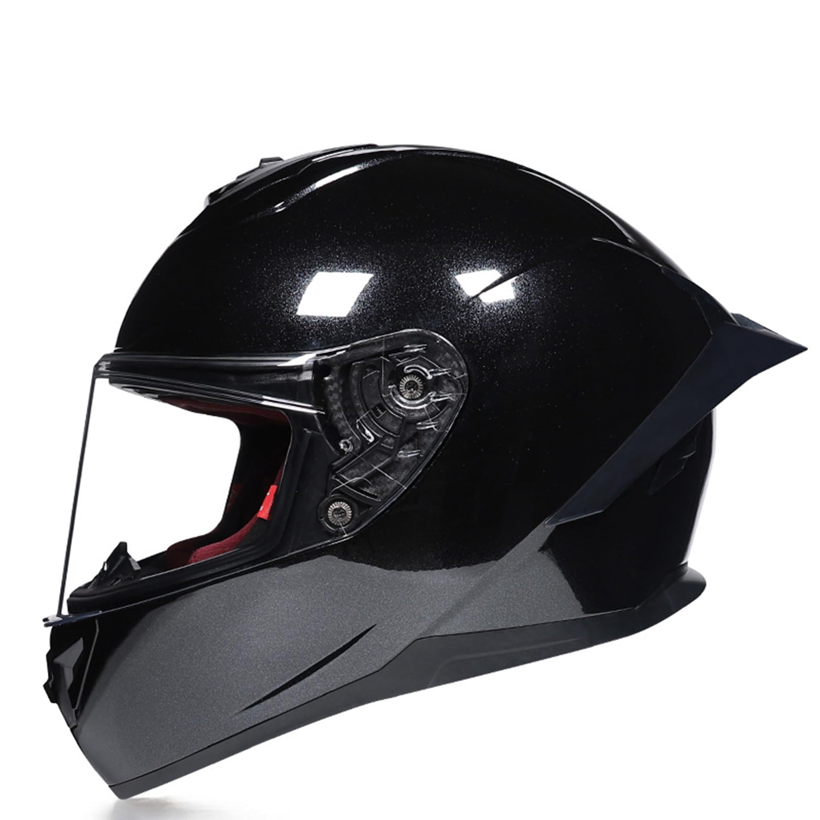 Motorradhelm Integrierter,modularer, aufklappbarer Motorradhelm, ECE/DOT-geprüft,belüftet und atmungsaktiv, Baumwollnetzfutter, längeres Heck,Integralhelm für Männer und Damen,N-M(54~55cm) von XYLGJYT