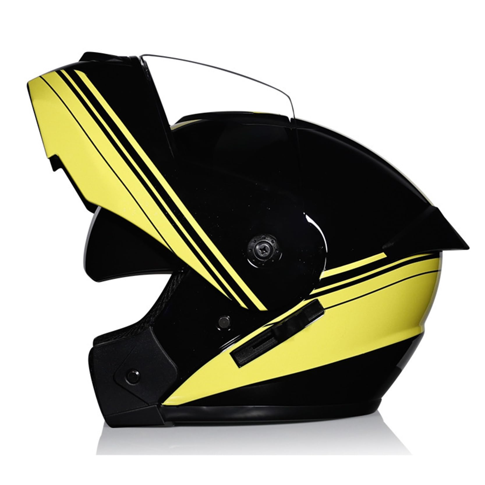 Vollgesichts-Motorrad-Helm Modularer integrierter Motorradhelm mit doppeltem Visier für Erwachsene, Männer und Frauen, bequemes, atmungsaktives Futter, DOT/ECE-geprüft,L-L(58~59cm) von XYLGJYT