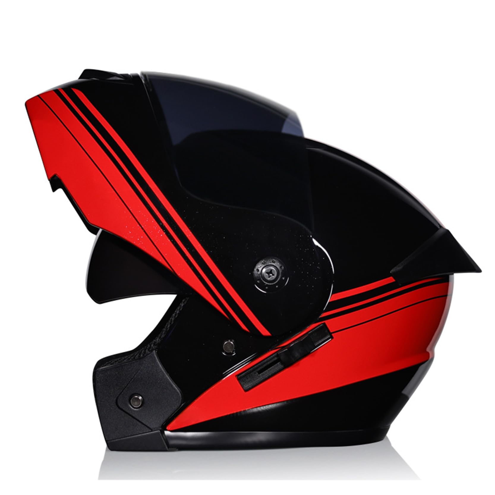 Vollgesichts-Motorrad-Helm Modularer integrierter Motorradhelm mit doppeltem Visier für Erwachsene, Männer und Frauen, bequemes, atmungsaktives Futter, DOT/ECE-geprüft,M-L(58~59cm) von XYLGJYT