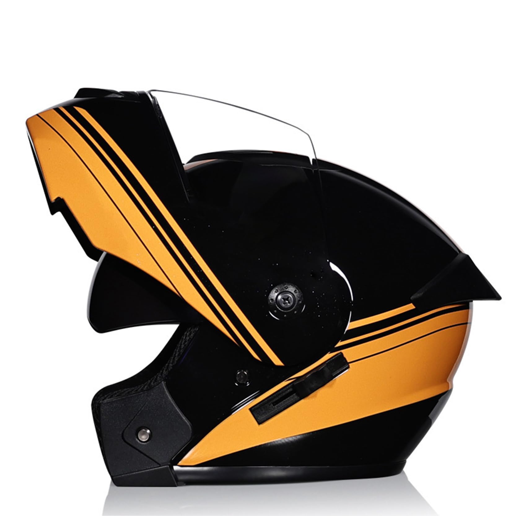 Vollgesichts-Motorrad-Helm Modularer integrierter Motorradhelm mit doppeltem Visier für Erwachsene, Männer und Frauen, bequemes, atmungsaktives Futter, DOT/ECE-geprüft,P-S(54~55cm) von XYLGJYT