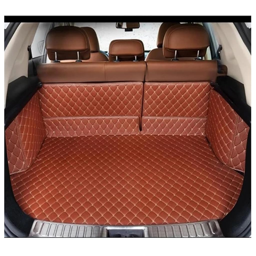 Auto Leder Kofferraummatte für Cherokee (Without Speakers on The Right Side) 2019-2024, rutschfest Kofferraumwanne Schutzmatten Cargo Teppich ZubehöR,A-Brown von XYPDMGRE