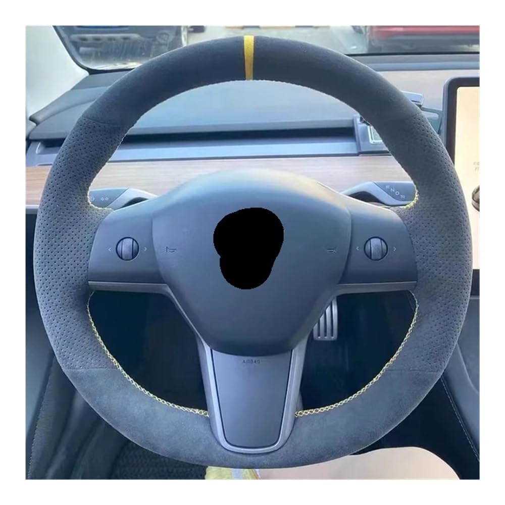 Lenkradbezug Lenkradhülle Für Modell 3 für Modell Y Auto Lenkrad Abdeckung Schutzhülle Innen Lenkradbezug Lenkradhülle Für Modell 3 für Modell Y Auto Lenkrad Abdeckung Schutzhülle Innen von XYSZQJZYP