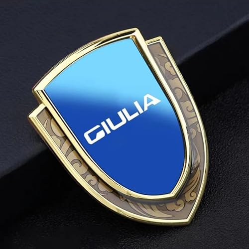 Auto Emblem Aufkleber, Für Alfa Romeo Giulia, Motorhaube Kofferraum Logo Heckklappen Buchstaben Selbstklebende Ersatz Dekoration,A von XYTUAT