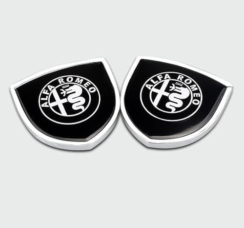 Auto Emblem Aufkleber, Für Alfa Romeo Mito 147 156 159 166 Giulietta Giulia Mito GT Stelvio, Motorhaube Kofferraum Logo Heckklappen Buchstaben Selbstklebende Ersatz Dekoration von XYTUAT