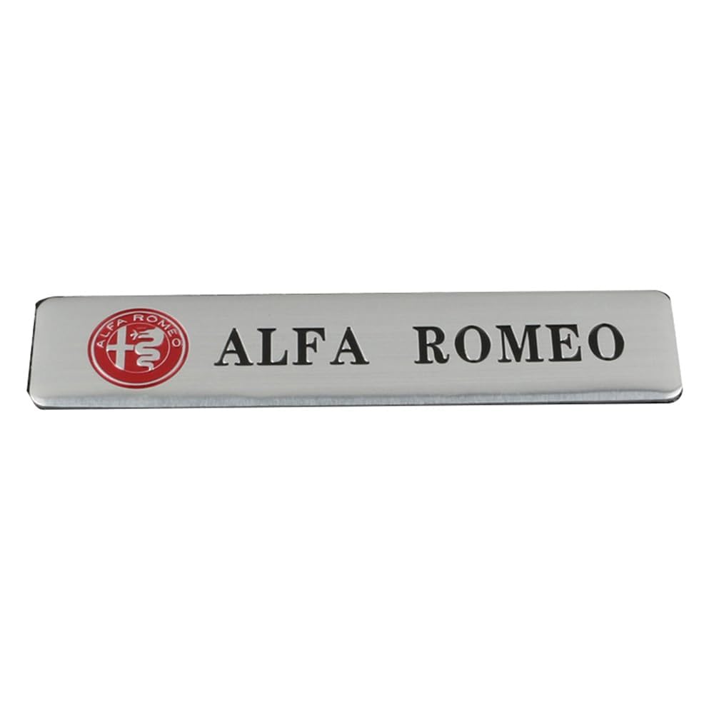 Auto Emblem Aufkleber, Für Alfa Romeo Mito Giulietta 156 159 Giulia 8C GT 147, Motorhaube Kofferraum Logo Heckklappen Buchstaben Selbstklebende Ersatz Dekoration,A von XYTUAT